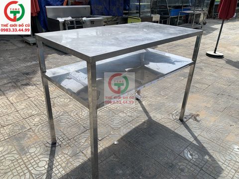 BÀN CHẾ BIẾN INOX 2 TẦNG