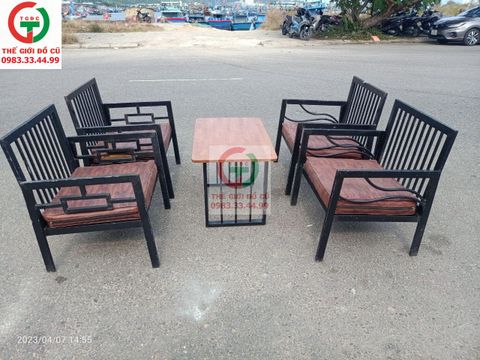 BỘ SALON SẮT TĨNH ĐIỆN 4  GHẾ ĐƠN