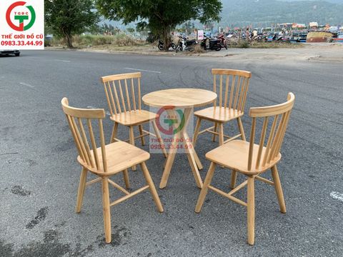 BÀN GHẾ NAN CAFE GỖ CAO SU