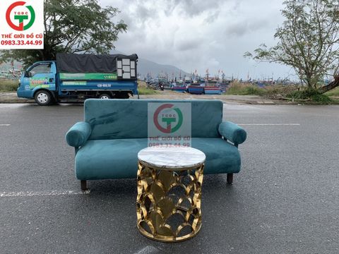 BỘ BÀN TRÀ MẶT ĐÁ GHẾ SOFA BĂNG NHUNG