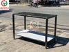 BÀN CHẾ BIẾN INOX KHUNG SẮT 2 TẦNG