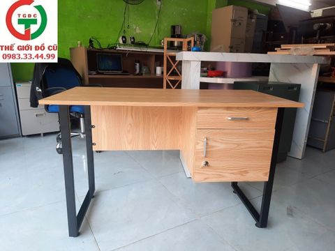 Bàn làm việc sắt gỗ hộc thọa - Dc390