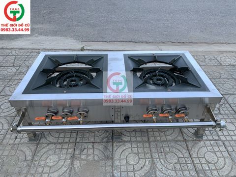 BẾP KHÈ INOX 2 HỌNG 3 CHẾ ĐỘ LỬA