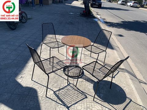 BÀN GHẾ CAFE SẮT NAN SONG