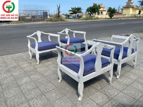 SOFA TÂN CỔ ĐIỂN 4 GHẾ ĐƠN