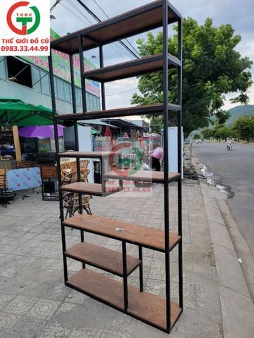 KỆ TRƯNG BÀY SHOP GỖ SỒI 1M2