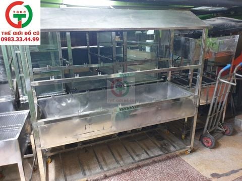 Lò quay gà vịt 16 xiên 2 tầng