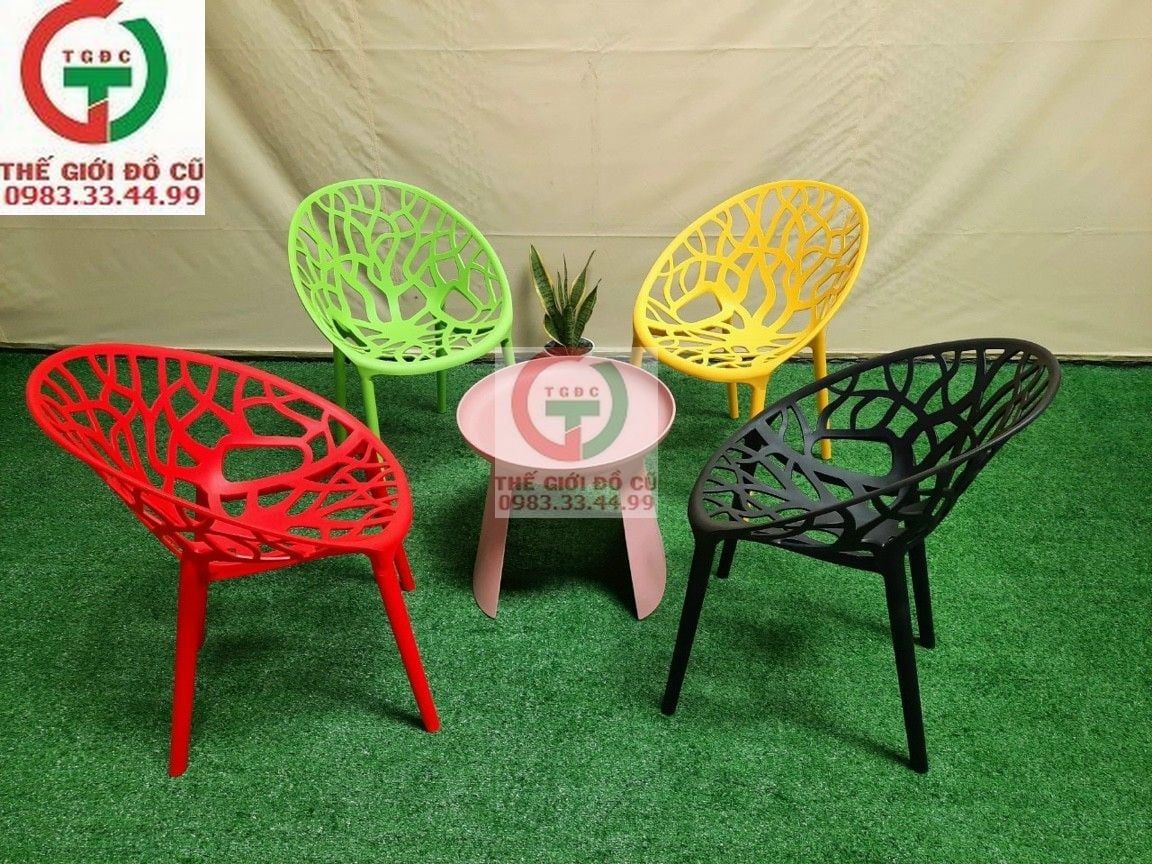 GHẾ CAFE NÓN NHỰA ĐÚC