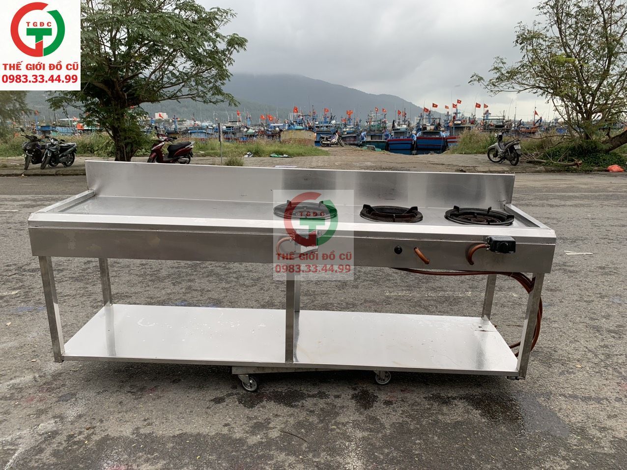 BẾP KHÈ INOX 3 HỌNG