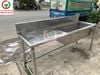 BỒN RỬA INOX 1 HỌNG CÓ CHỜ DÀI