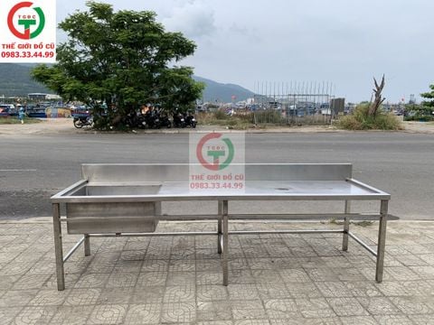 BỒN RỬA INOX 304 1 HỌNG CHỜ