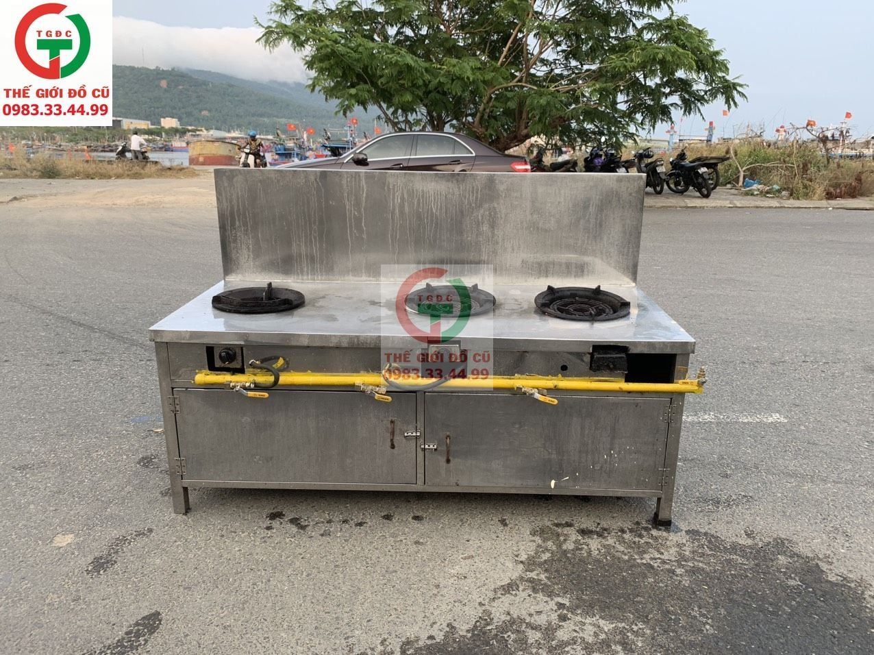 BẾP KHÈ 3 HỌNG INOX 304