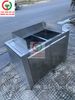 CHẬU RỬA INOX 2 HỌNG VUÔNG INOX 304 CỬA DƯỚI