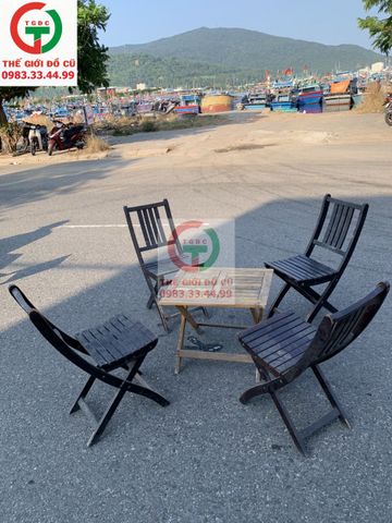 GHẾ GỖ XẾP CAFE