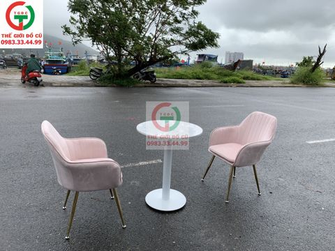 BÀN GHẾ CAFE NHUNG  CAO CẤP