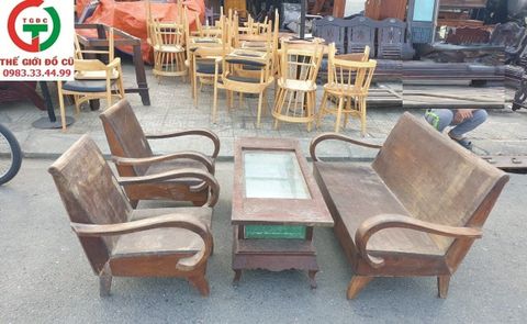 Salon thùng cổ xưa ghế băng dài - Dc788