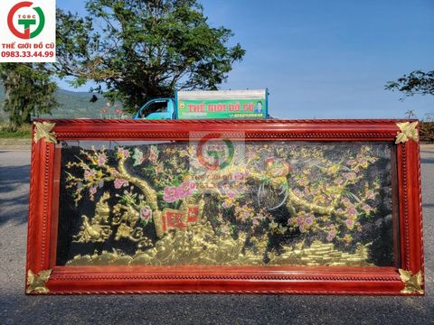 TRANH ĐỒNG HOA MAI NỞ