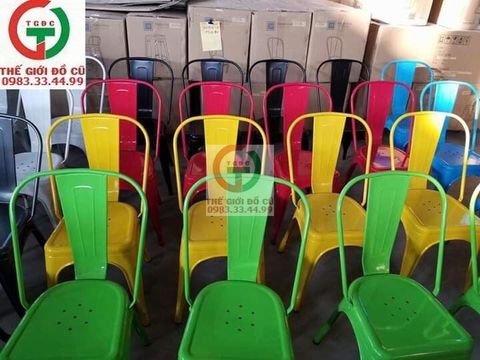 GHẾ SẮT TOLIX LÙN NHIỀU MÀU