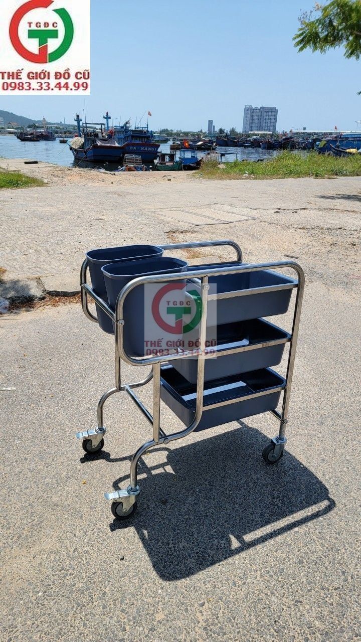 XE ĐẨY DỌN BÀN INOX