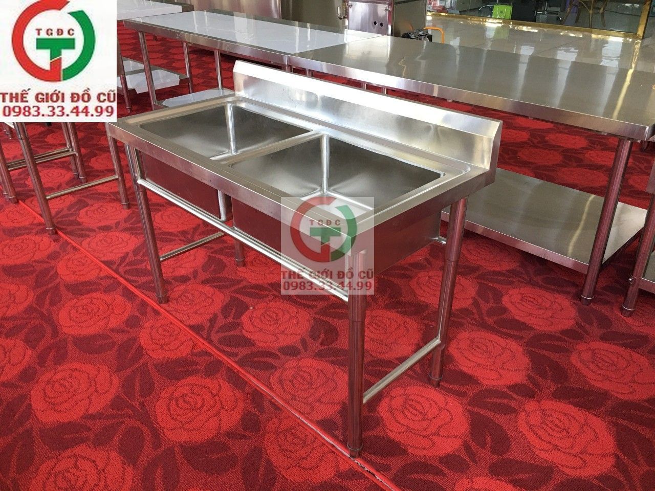 CHẬU RỬA INOX 2 Ô VUÔNG