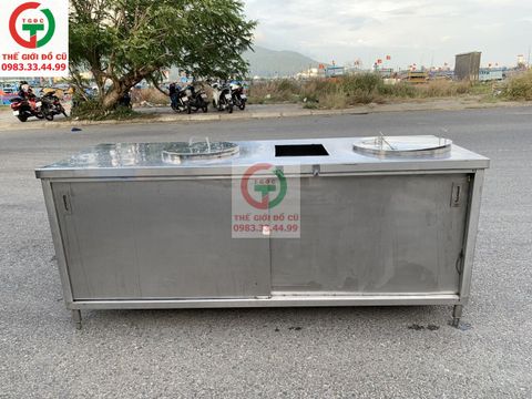 QUẦY HẦM PHỞ ĐIỆN ĐÔI INOX