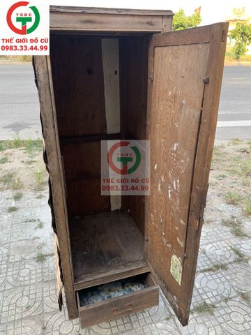 TỦ GỖ GÕ CHÂN ĐỒNG XƯA