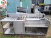 BÀN PHA CHẾ INOX CÓ Ô ĐỰNG KHAY TOPPING