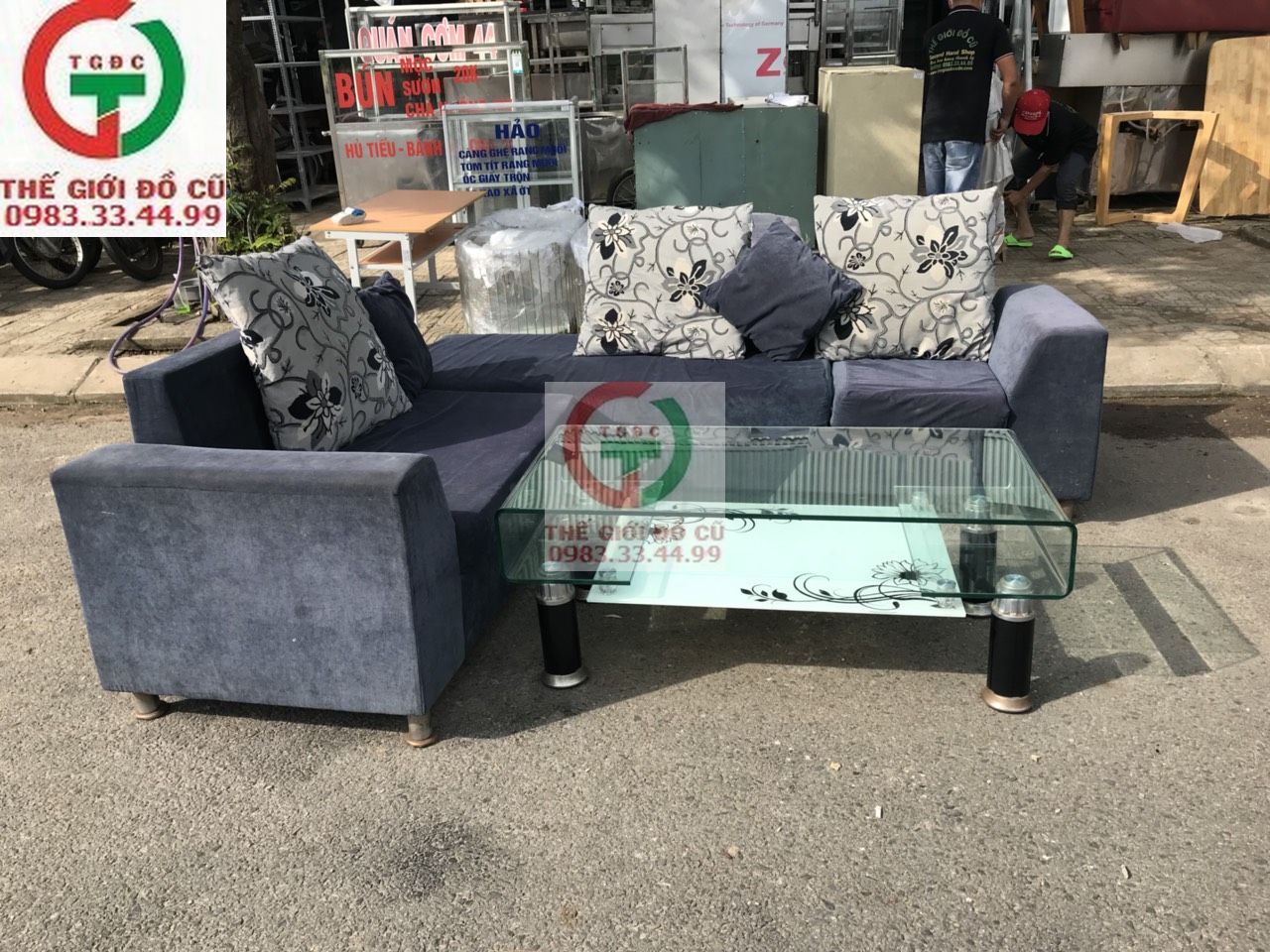 BÀN GHẾ SOFA GÓC VẢI