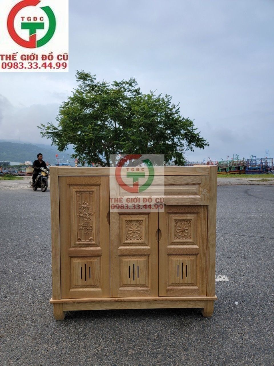 TỦ GỖ GIÀY DÉP 3 CÁNH