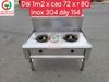 BẾP KHÈ 2 HỌNG INOX 304