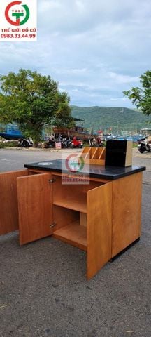 TỦ GỖ MẶT ĐÁ KÈM KHAY ĐỰNG