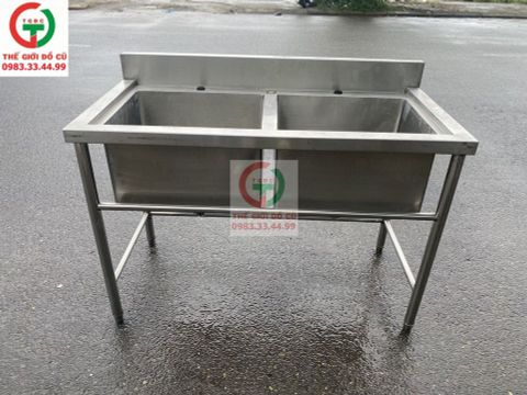 CHẬU RỬA INOX 2 HỌNG VUÔNG