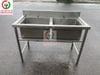 CHẬU RỬA INOX 2 HỌNG VUÔNG