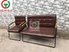 SOFA CAFE KHUNG SẮT ĐỆM DA NHẬP KHẨU