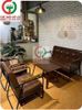 SOFA CAFE KHUNG SẮT ĐỆM DA NHẬP KHẨU