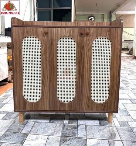 Tủ giày MDF Cánh mây 3 cánh