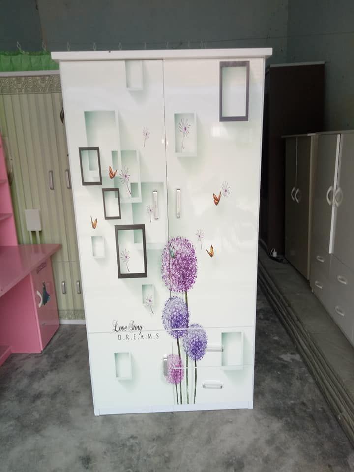 Tủ áo nhựa Đài Loan 3D 2 cánh