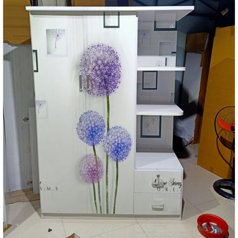 Tủ áo nhựa 3D 2 cánh góc