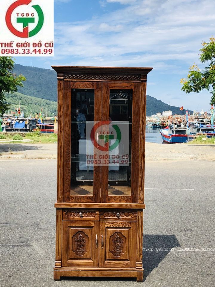 TỦ TRƯNG BÀY RƯỢU- ĐỰNG ĐỒ DÙNG GỖ SỒI