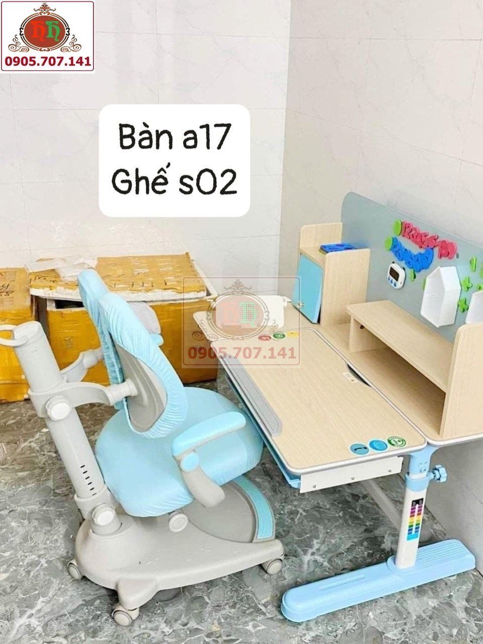 Bàn ghế học sinh Màu xanh