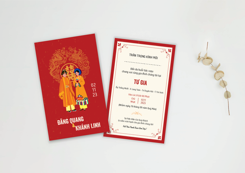  Thiệp Cưới Mã HA002WD 