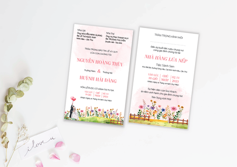  Thiệp Cưới Mã HA006WD 