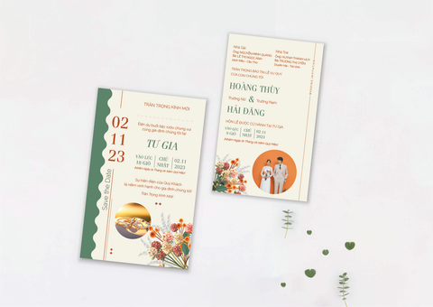  Thiệp Cưới Mã HA008WD 