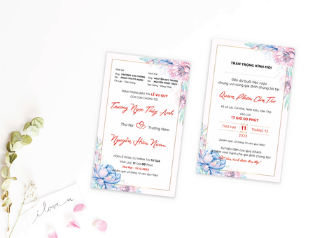  Thiệp Cưới Mã HA012WD 