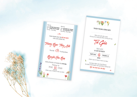  Thiệp Cưới Mã HA013WD 