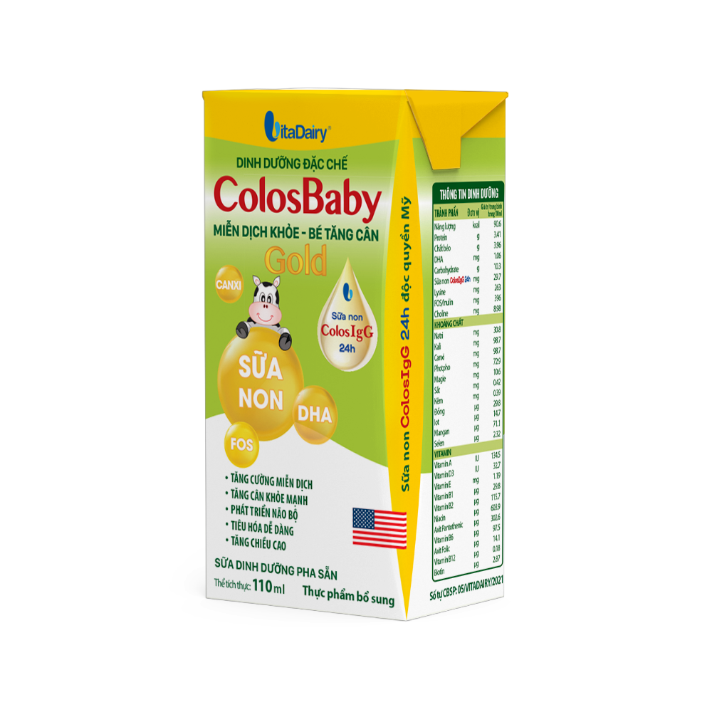  Sữa Bột Pha Sẵn ColosBaby Gold 110ml - Thùng 48 Hộp 