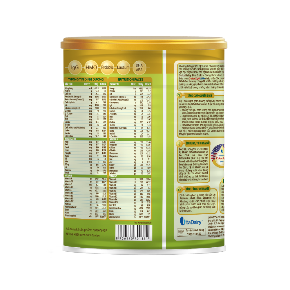  Sữa bột ColosBaby Bio Gold 0 + 400g 