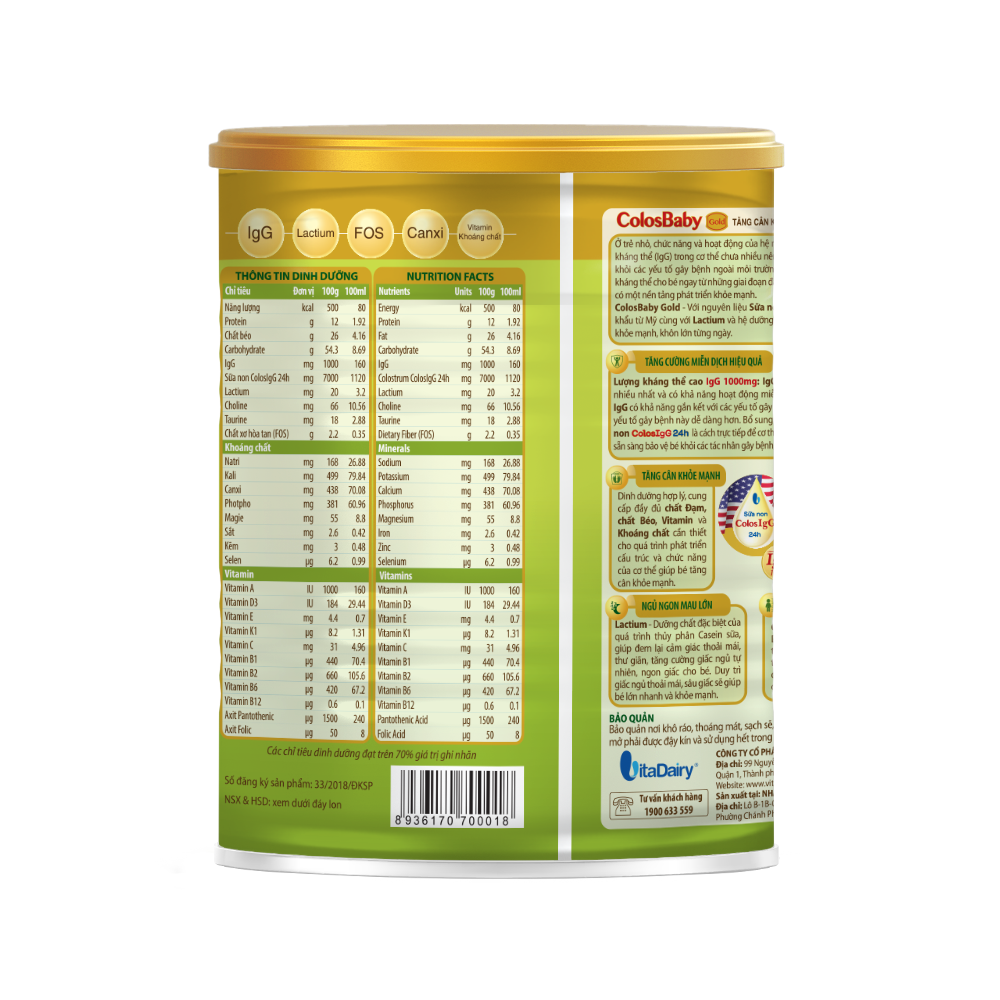  Sữa bột ColosBaby Gold 0+ 400g 