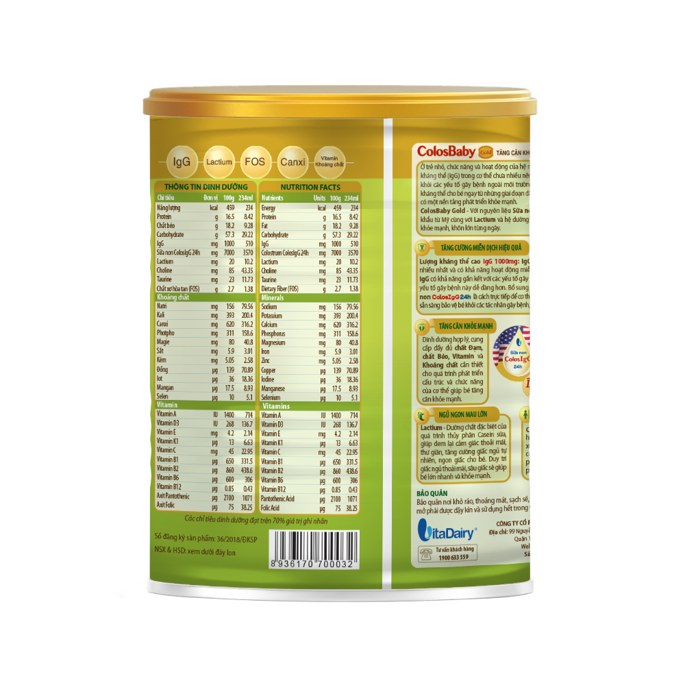  Sữa bột ColosBaby Gold 1+ 400g 