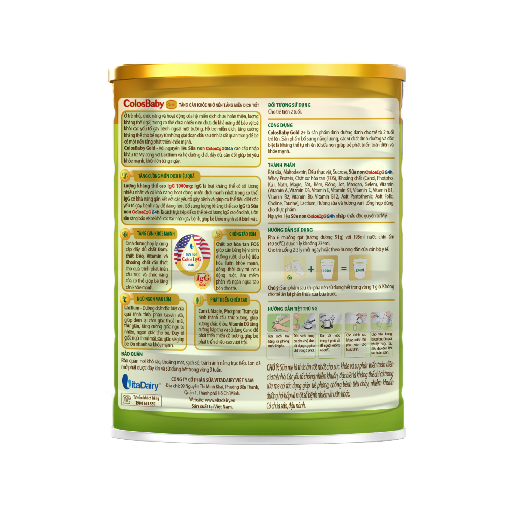  Sữa bột ColosBaby Gold 2+ 800g 